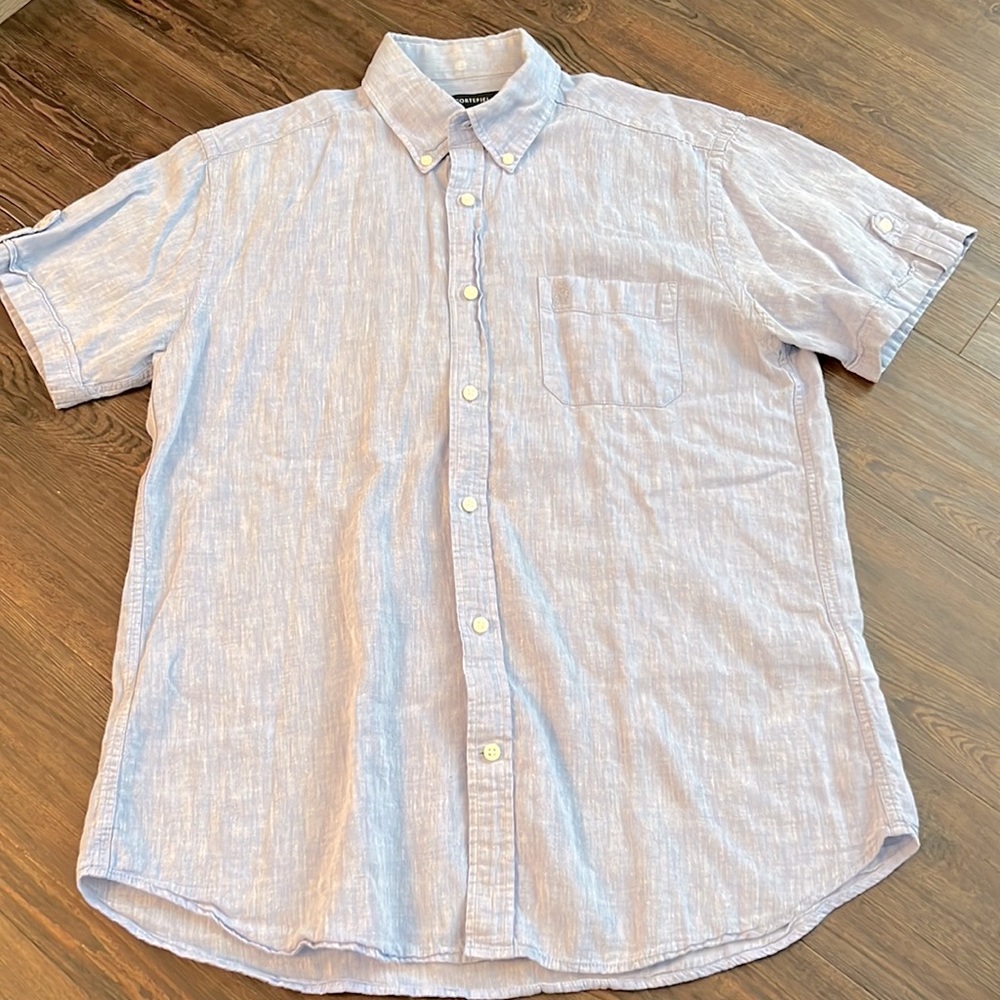 Cortefiel Tailored Fit Men’s Shirt Light Blue Size 40